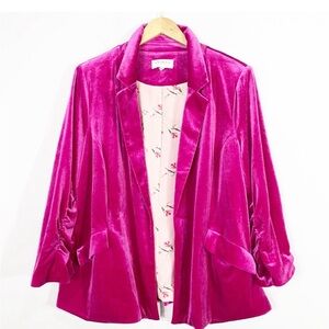 Skies are Blue velvet fuchsia jacket size 2X